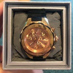Michele Rose Gold Watch